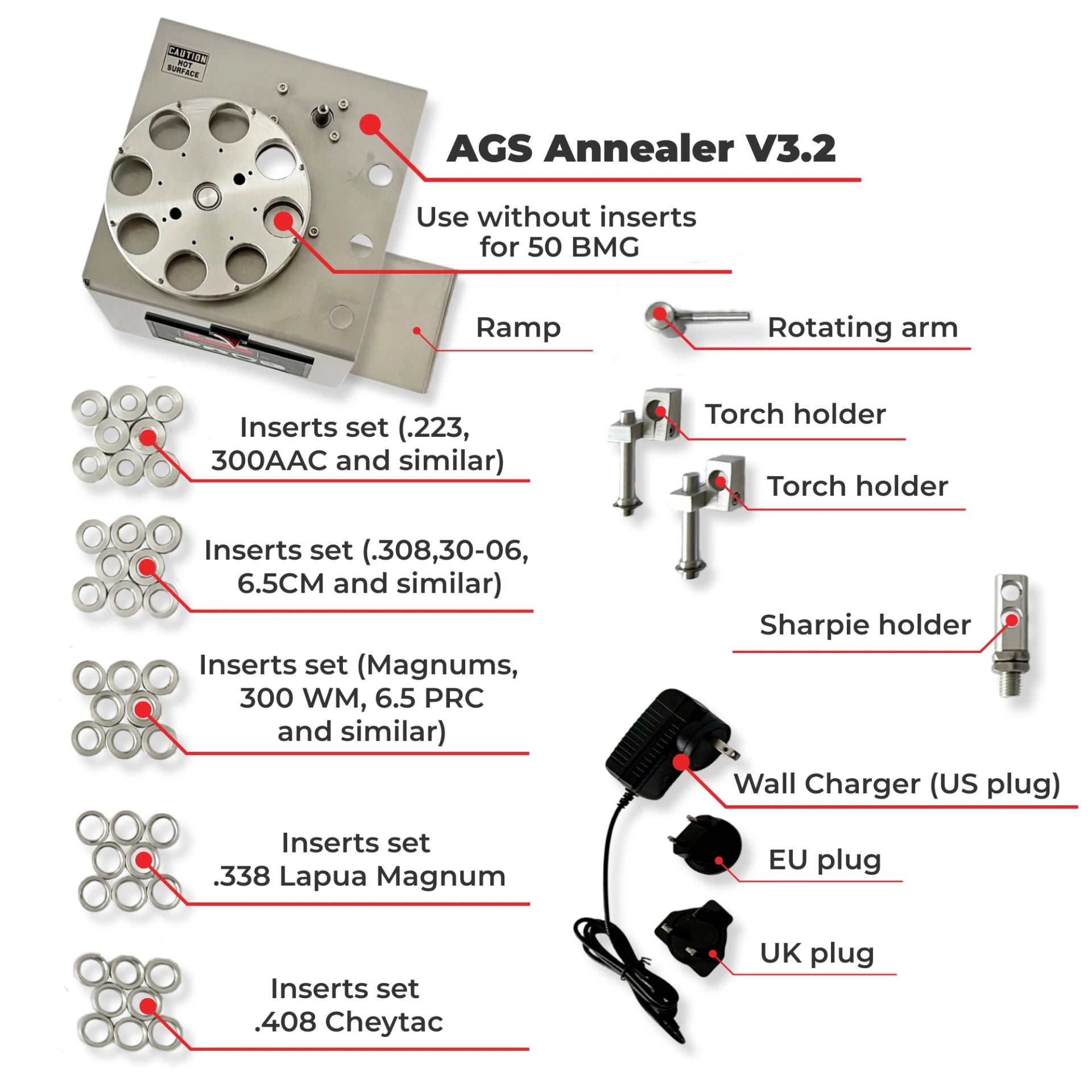 AGS Annealer V3.2 brass annealing machine what's included view